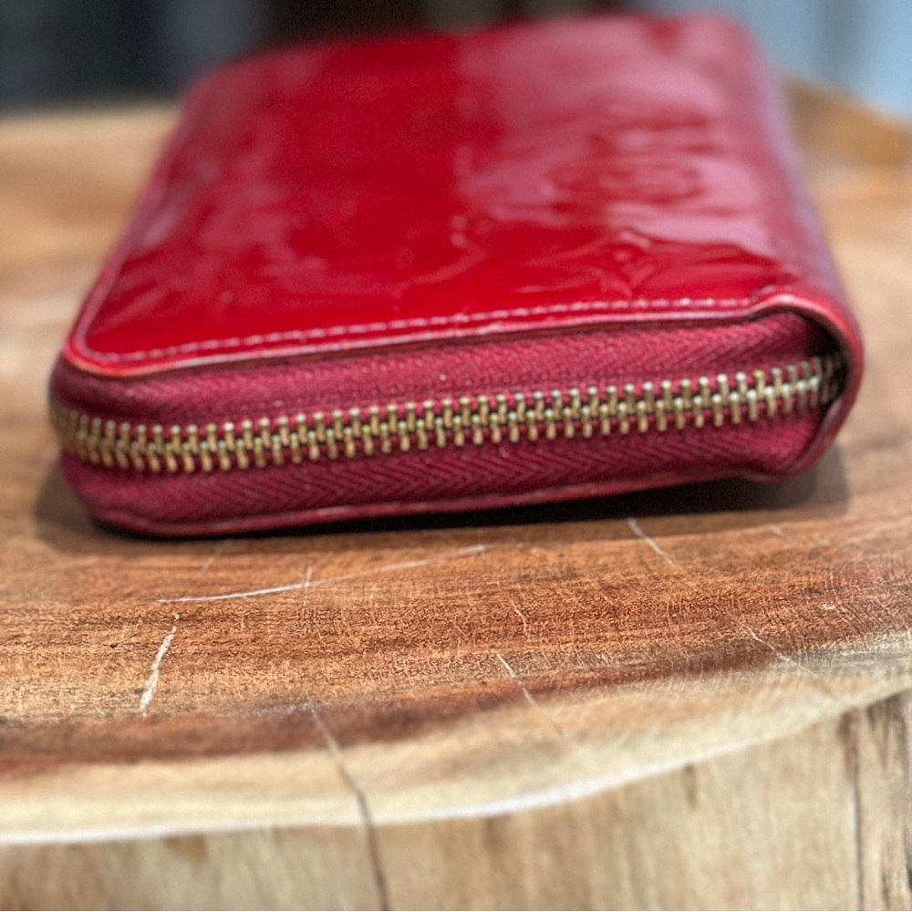 Louis Vuitton Vernis Zippy Wallet Red CA4010 Dust bag LV box - Picture 13 of 13